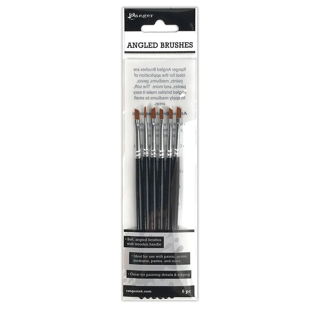 Ranger Angled Brushes 6 pc - Honey Bee Stamps