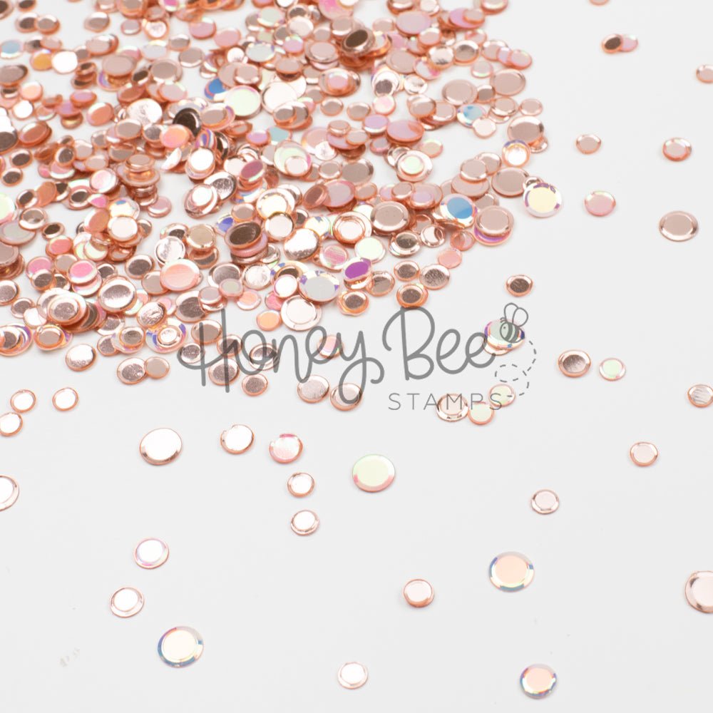 Rose Gold - No Hole Sequins - Iridescent Confetti Mix - Honey Bee Stamps