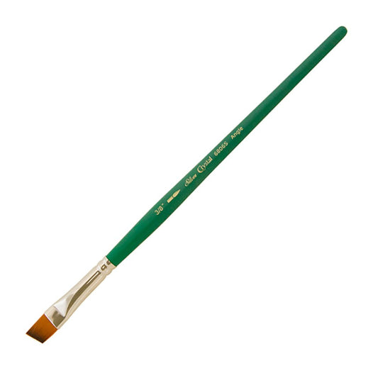 SilverBrush™ Crystal™ Brush Angle 3/8 Inch - Crystal Golden Taklon Paint Brush for Water - Based Media - Honey Bee Stamps