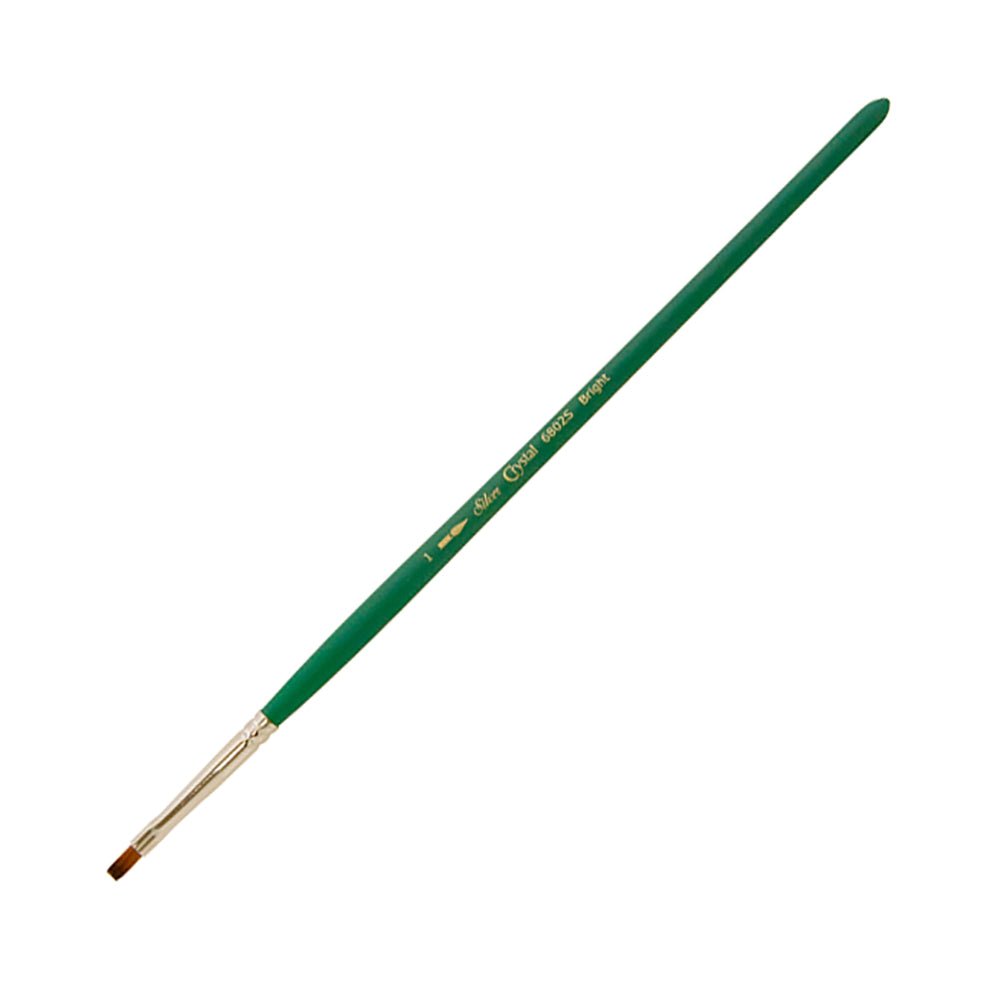 SilverBrush™ Crystal™ Brush Bright Size 1 - Crystal Golden Taklon Paint Brush for Water - Based Media - Honey Bee Stamps