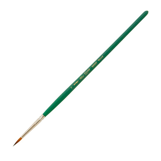 SilverBrush™ Crystal™ Brush Round Size 2 - Crystal Golden Taklon Paint Brush for Water - Based Media - Honey Bee Stamps