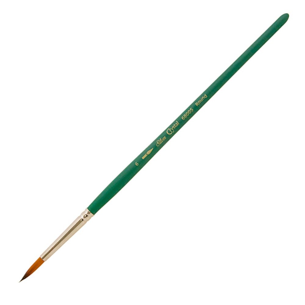 SilverBrush™ Crystal™ Brush Round Size 6 - Crystal Golden Taklon Paint Brush for Water - Based Media - Honey Bee Stamps