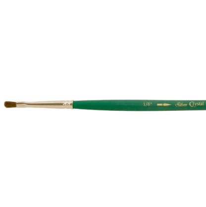 SilverBrush™ Crystal™ Mini Oval Mop Brush Size 1/8 Inch - Crystal Golden Taklon Paint Brush for Water - Based Media - Honey Bee Stamps