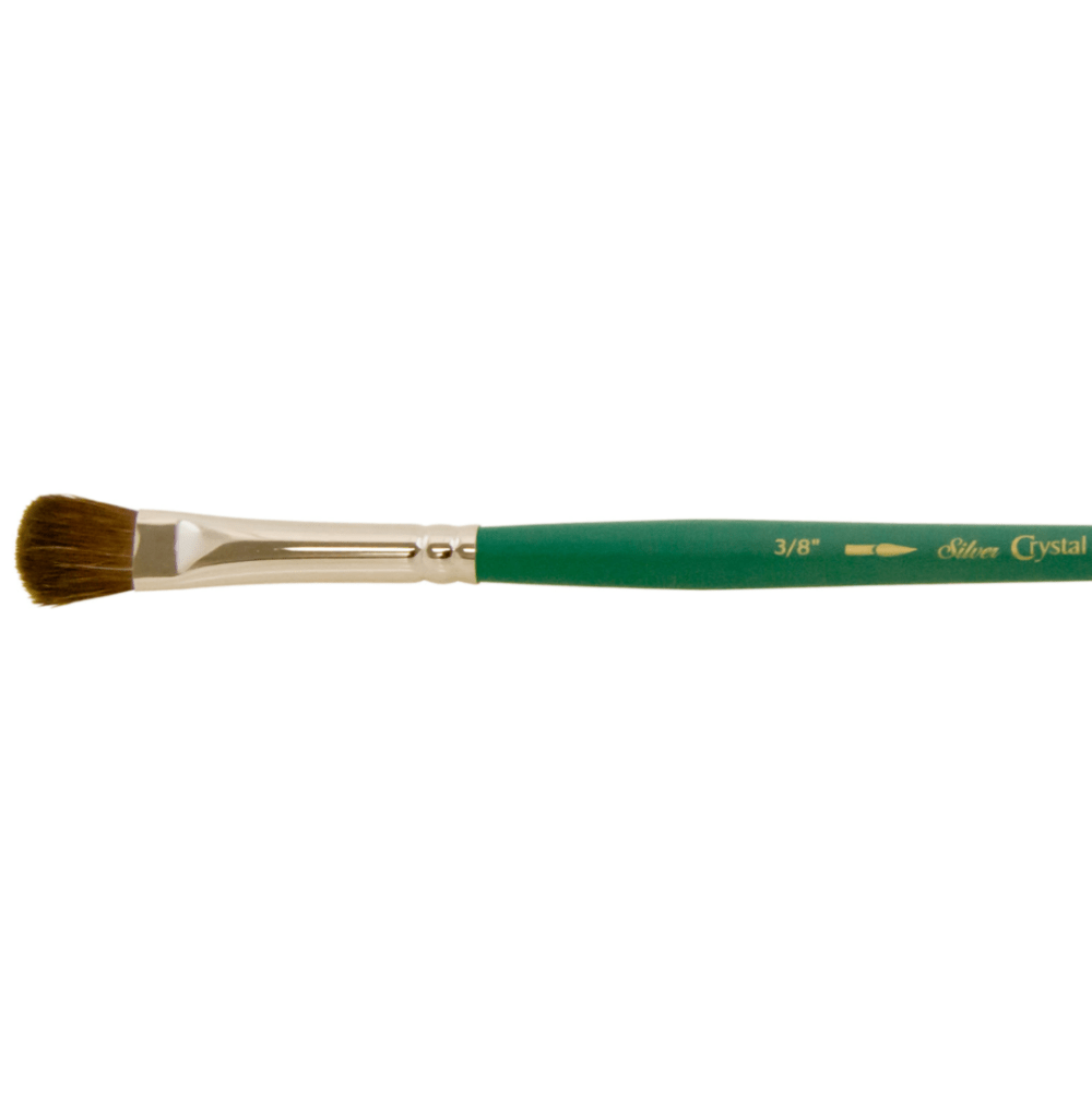 SilverBrush™ Crystal™ Mini Oval Mop Brush Size 3/8 Inch - Crystal Golden Taklon Paint Brush for Water - Based Media - Honey Bee Stamps