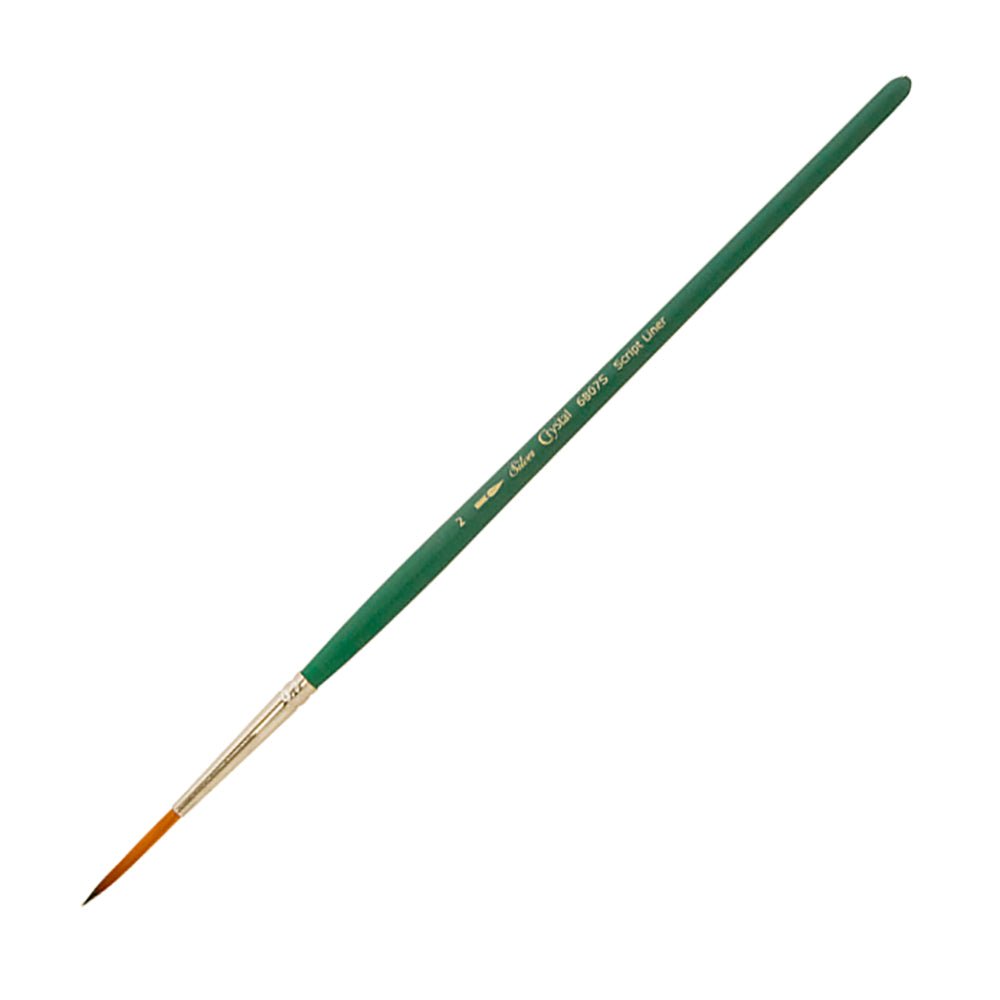 SilverBrush™ Crystal™ Script Liner Brush Size 2 - Crystal Golden Taklon Paint Brush for Water - Based Media - Honey Bee Stamps