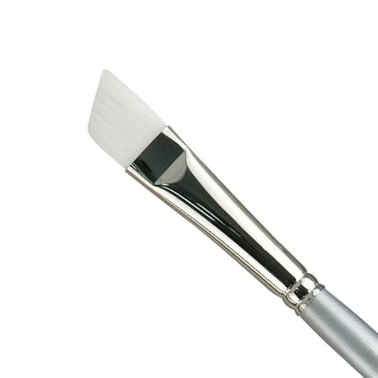 Silverwhite® Short Handle Foundation Watercolor Angle Brush Size 5/8" - Honey Bee Stamps