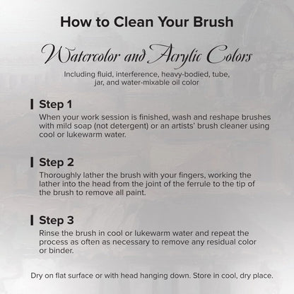 Silverwhite® Short Handle Foundation Watercolor Edgewater Wash 2" - Honey Bee Stamps