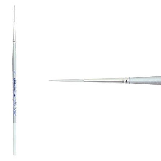 Silverwhite® Short Handle Foundation Watercolor Round Paint Brush - Script Liner 1 SilverBrush - Honey Bee Stamps