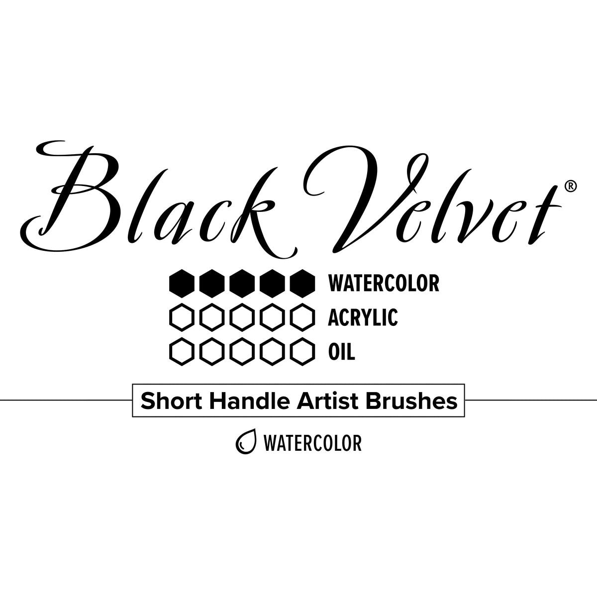 Silverwhite® Short Handle Foundation Watercolor Stroke Size 1" - Honey Bee Stamps