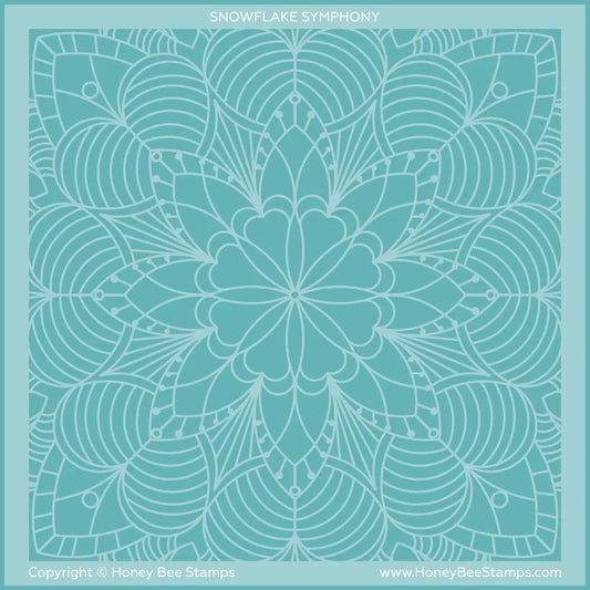 Snowflake Symphony - 6"x6" Background Stencil - Honey Bee Stamps