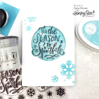 Snowflakes Background - Set of 2 - 6"x6" Layering Stencils - Honey Bee Stamps