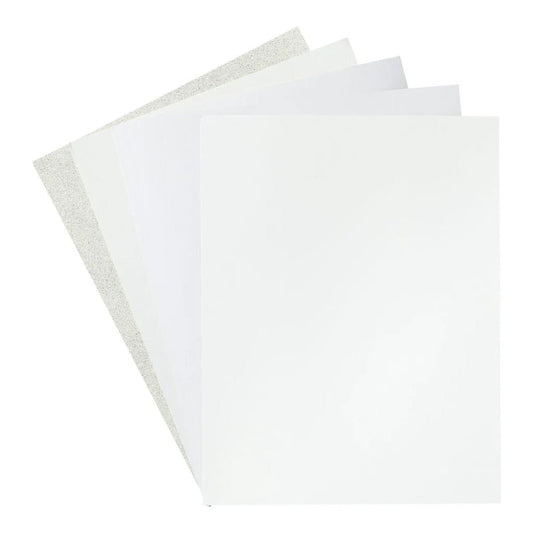 Spellbinders Antique White Assortment Treasured Cardstock 8 - 1/2" x 11" - 15 Pack - Honey Bee Stamps