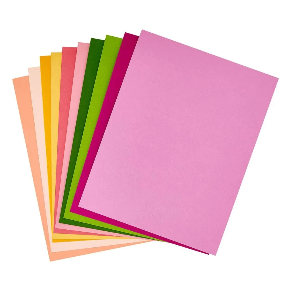 Spellbinders Blooms Assortment Colorwheel Cardstock 8.5"x11" - 10 Sheets - Honey Bee Stamps