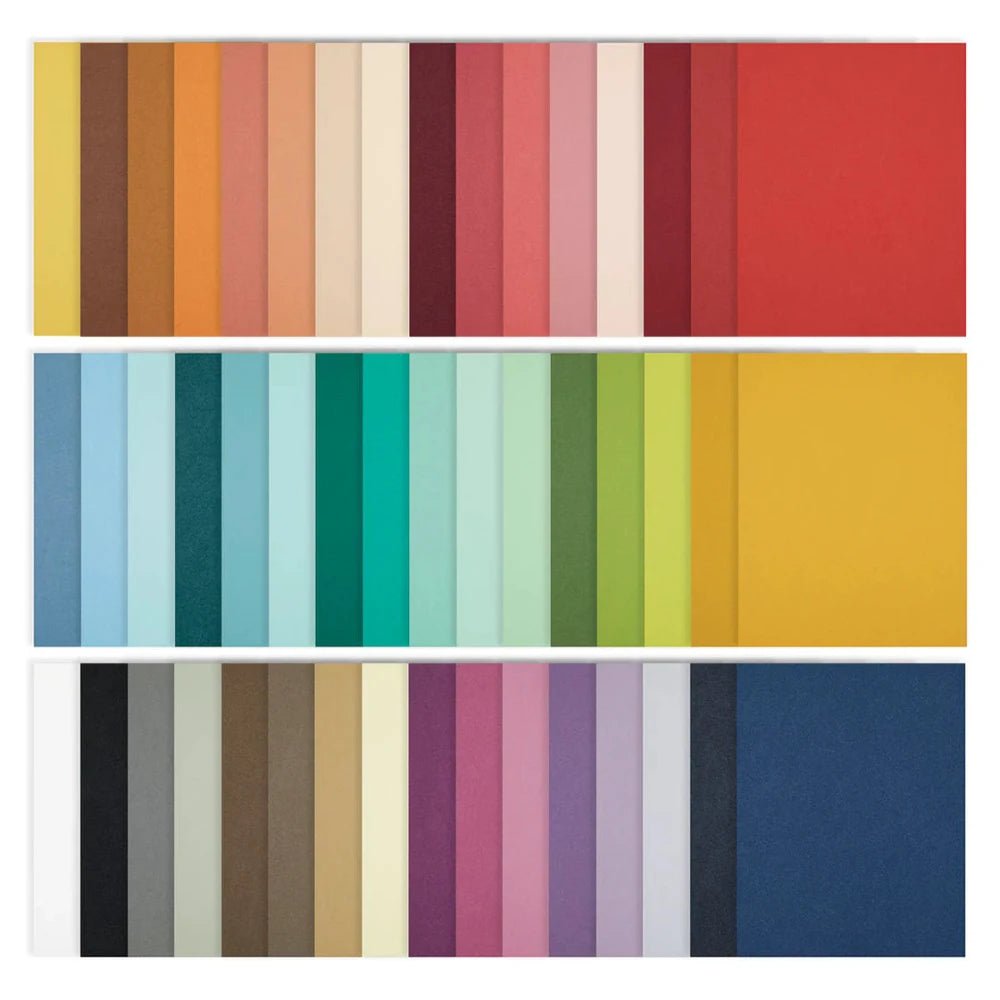 Spellbinders The Full 48 Colorwheel Cardstock 8.5"x11" - 48 Sheets - Honey Bee Stamps