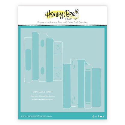 Story Labels - Set of 2 - 6"x6" Layering Stencils - Honey Bee Stamps