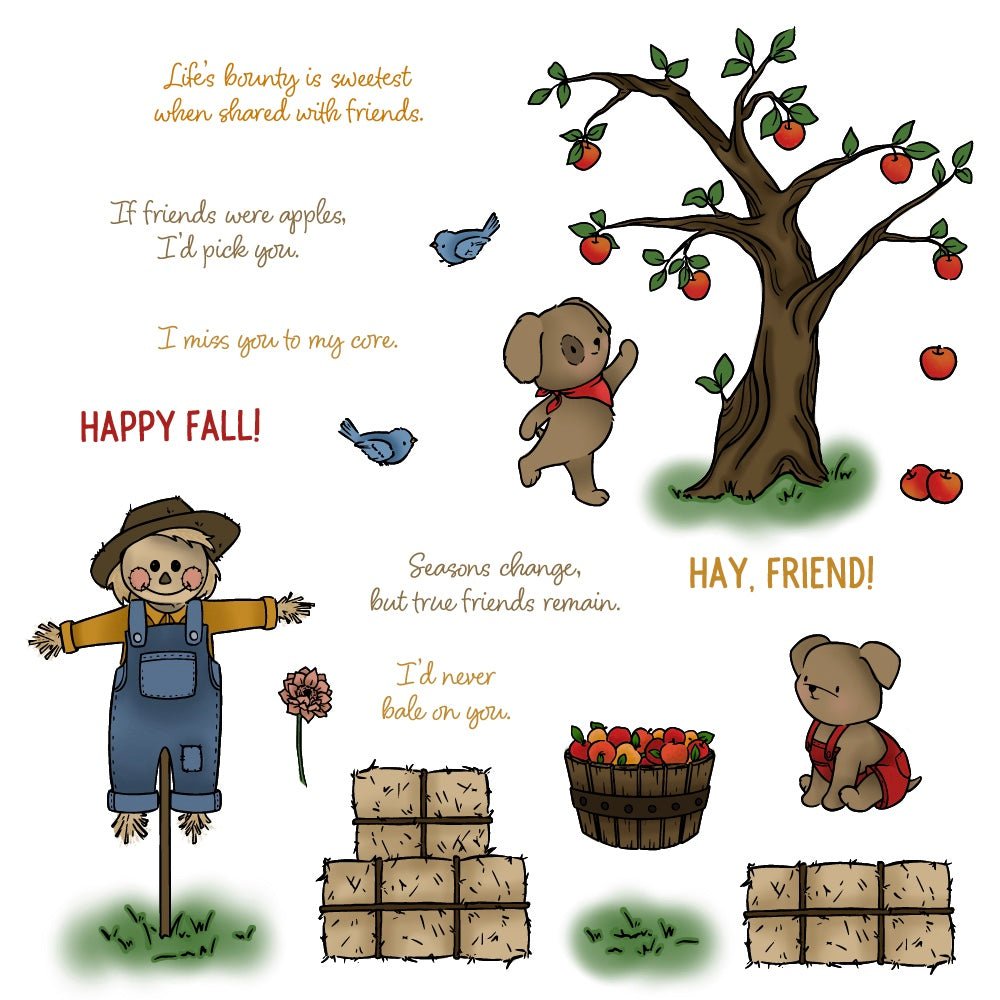 Storybook Fall - 6x8 Photopolymer Stamp Set - Honey Bee Stamps
