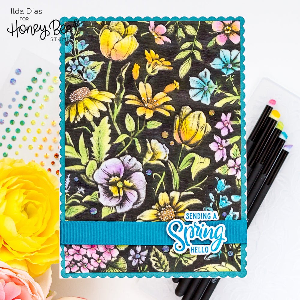 Storybook Spring - 6x8 Photopolymer Stamp Set - Honey Bee Stamps