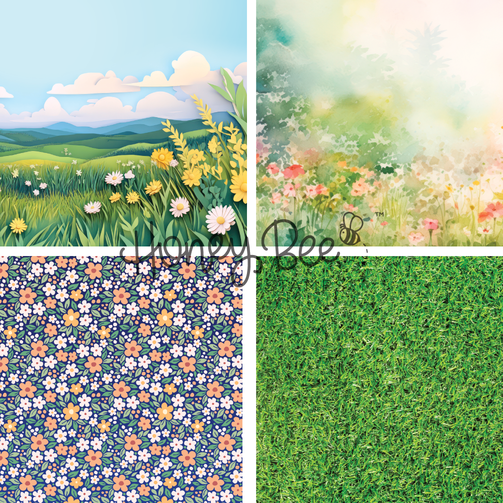 Summer Picnic Paper Pad 6x8.5 - 24 Double-Sided Sheets - Honey Bee Stamps