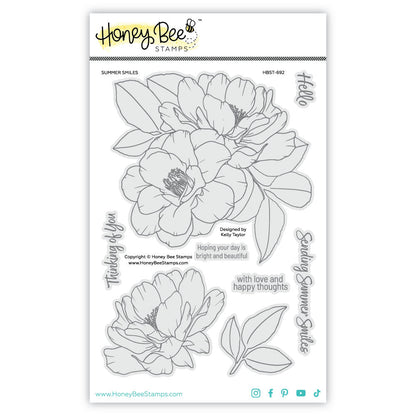 Summer Smiles - 6x8 Photopolymer Stamp Set - Honey Bee Stamps
