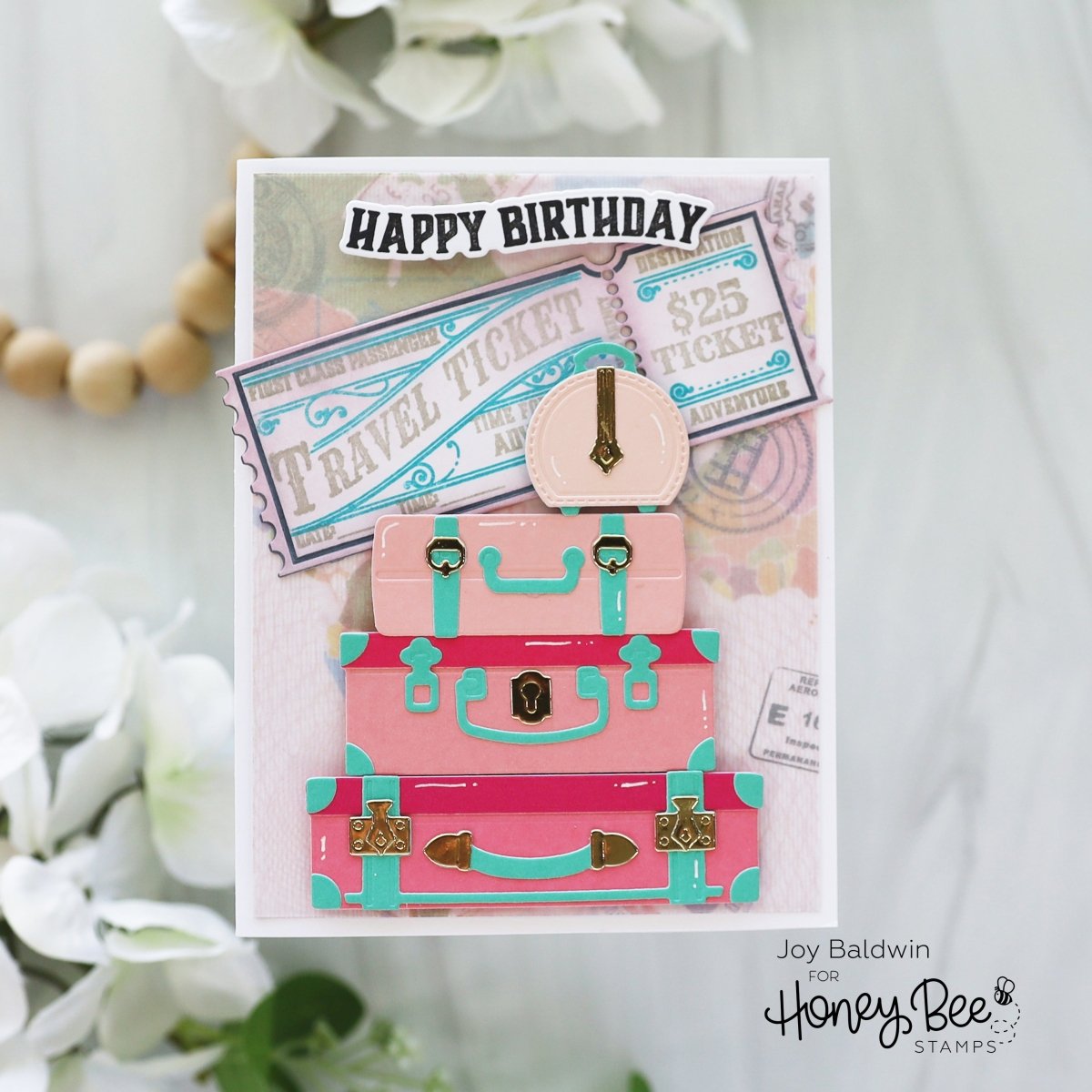 Ticket To Ride - 6x8 Photopolymer Stamp Set - Honey Bee Stamps