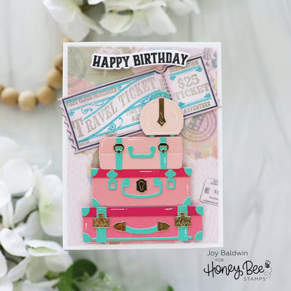Ticket To Ride - 6x8 Photopolymer Stamp Set - Honey Bee Stamps
