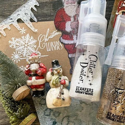 Tim Holtz Glitter Duster - Trigger Spray Bottle For Dry Glitters and Powders - Honey Bee Stamps