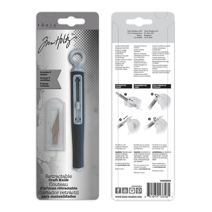 Tim Holtz Retractable Craft Knife with Cushion Grip, Includes 3 Blades - Honey Bee Stamps
