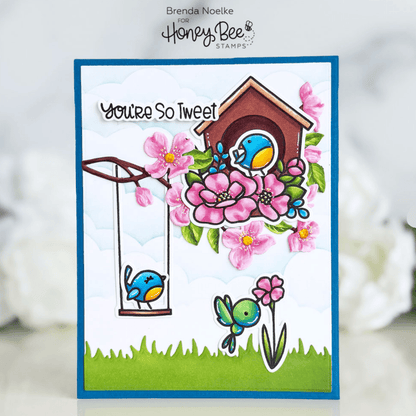 Tweeties - 4x6 Photopolymer Stamp Set by Paper Smooches - Honey Bee Stamps