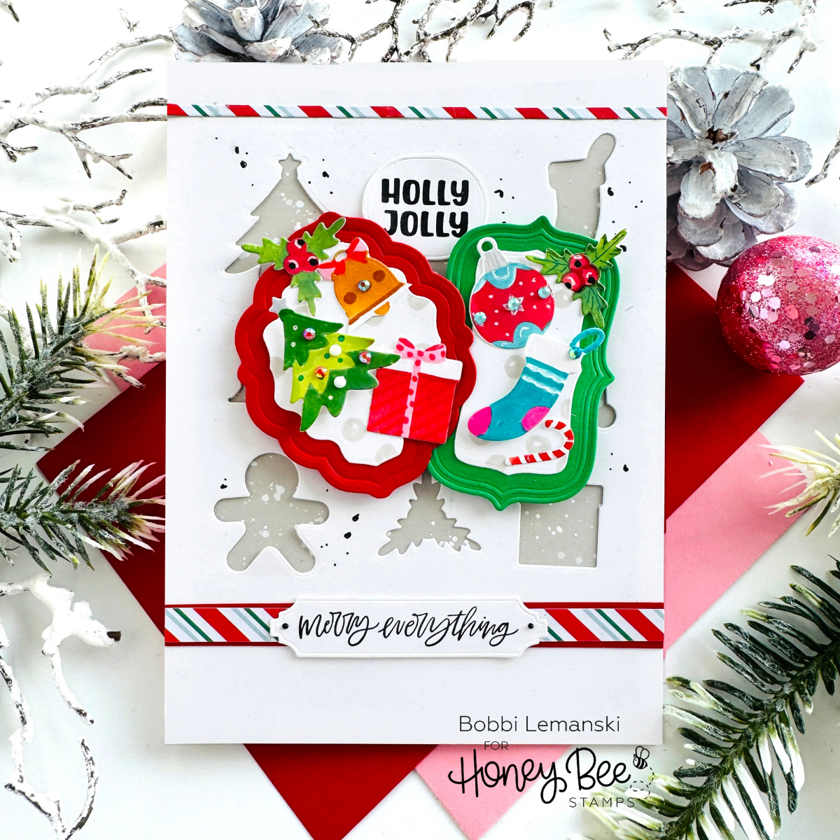 Very Merry - Honey Cuts - Coordinating Dies - Honey Bee Stamps