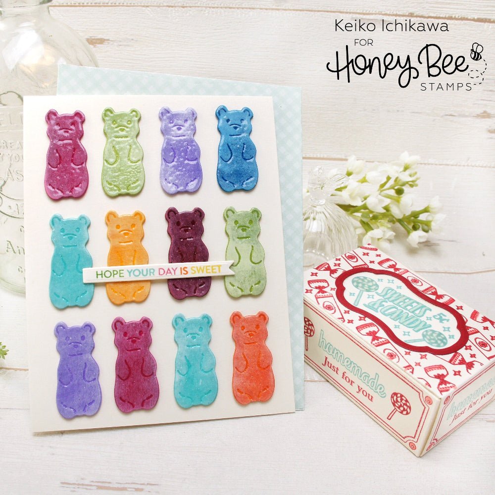 Vintage Gift Card Box Add - On - Fall Treats 6x8 Photopolymer Stamp Set - Retiring - Honey Bee Stamps