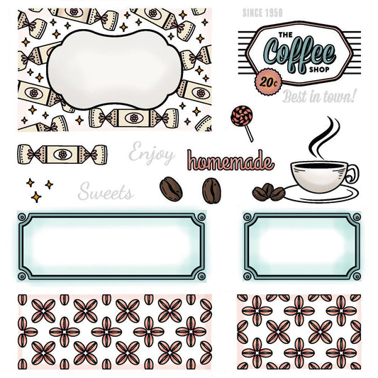 Vintage Gift Card Box Add - On - Fall Treats 6x8 Photopolymer Stamp Set - Retiring - Honey Bee Stamps