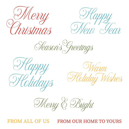 Warm Holiday Wishes - 4"x 4" Stamp Set - Honey Bee Stamps