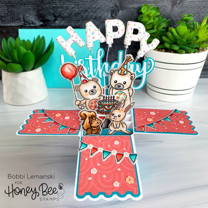 A2 Surprise Box Card Base - Honey Cuts - Stand - Alone Dies - Honey Bee Stamps