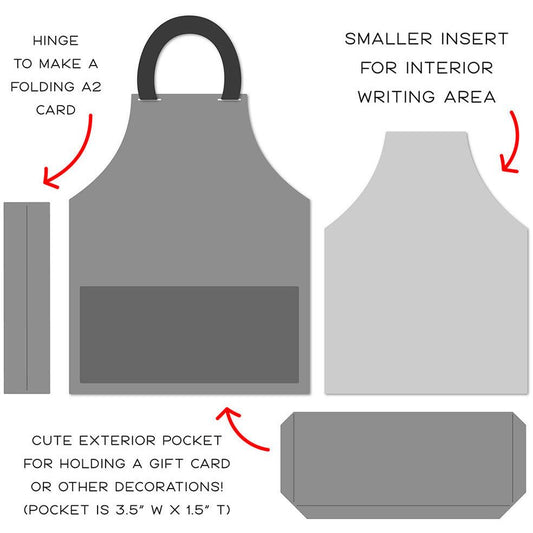 Apron A2 Card - Honey Cuts - Stand - Alone Dies - Honey Bee Stamps