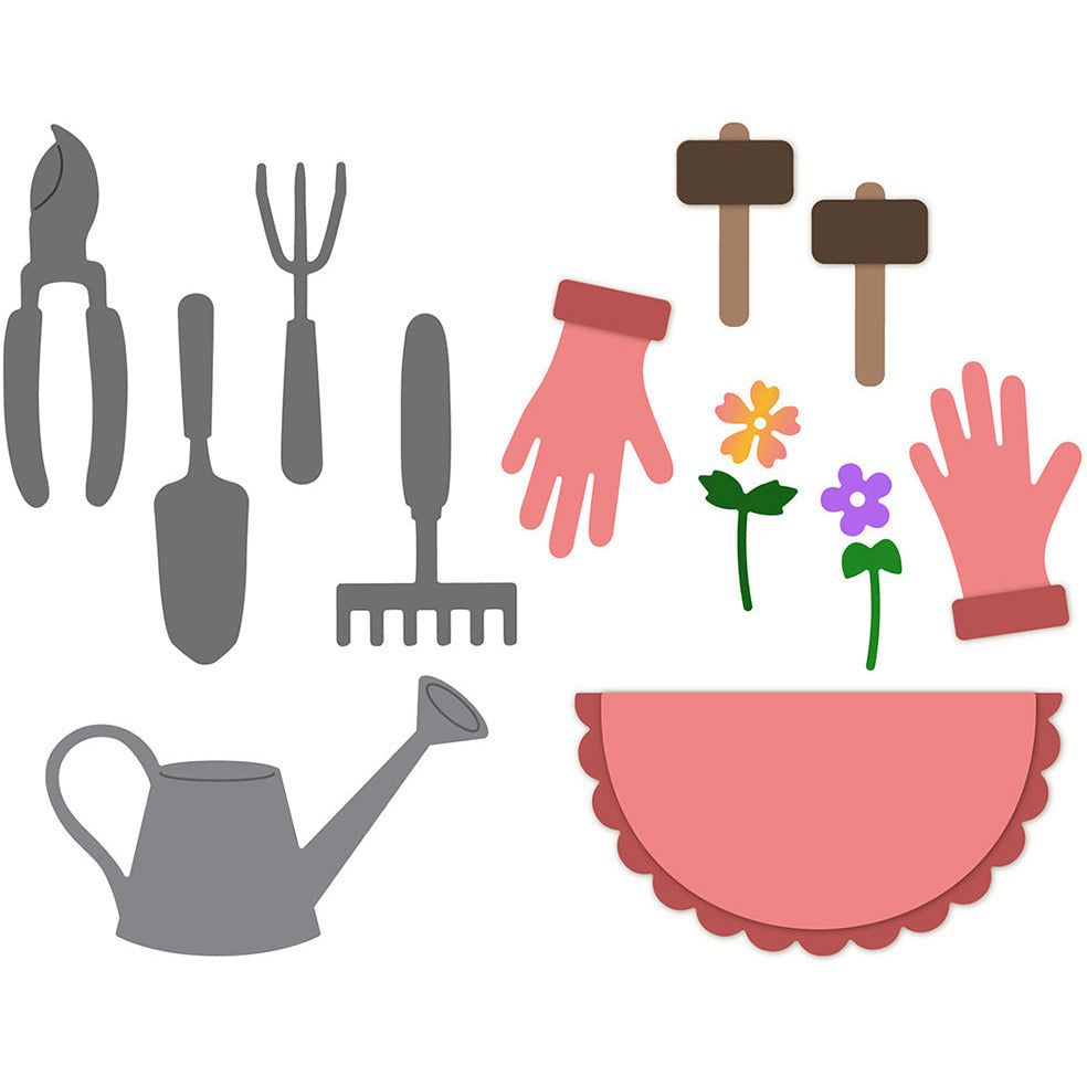 Apron: Garden Tools Add - On - Honey Cuts - Stand - Alone Dies - Honey Bee Stamps