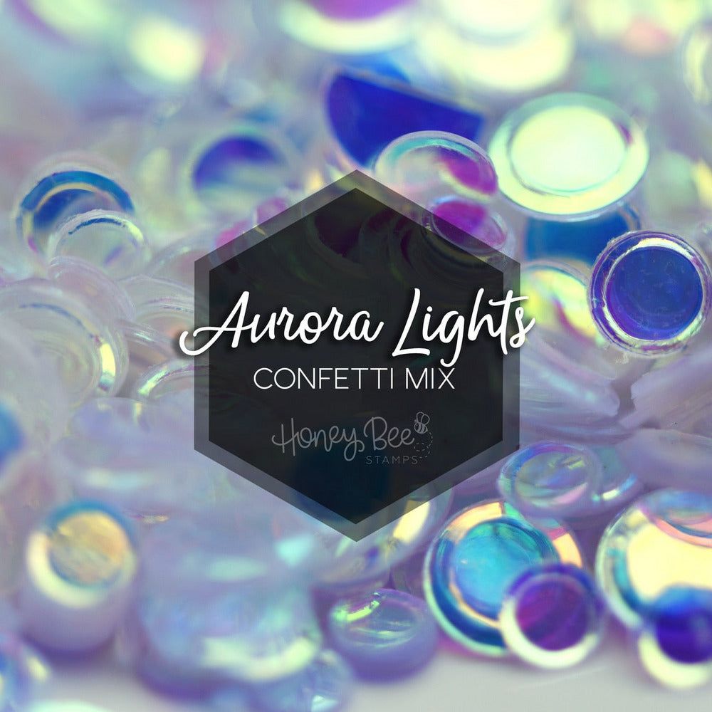 Aurora Lights - Clear Iridescent Confetti Mix - Honey Bee Stamps