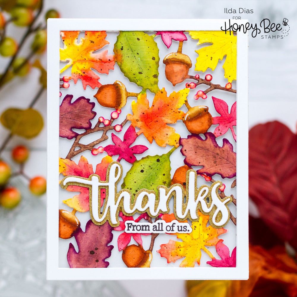 Autumn Splendor Cover Plate - Honey Cuts - Stand - Alone Dies - Honey Bee Stamps