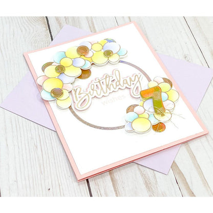 Balloon Arch - Hot Foil and Letter Press Plate - Retiring - Honey Bee Stamps