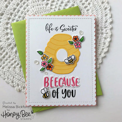 Bee Hive - 3x4 Photopolymer Stamp Set - Honey Bee Stamps