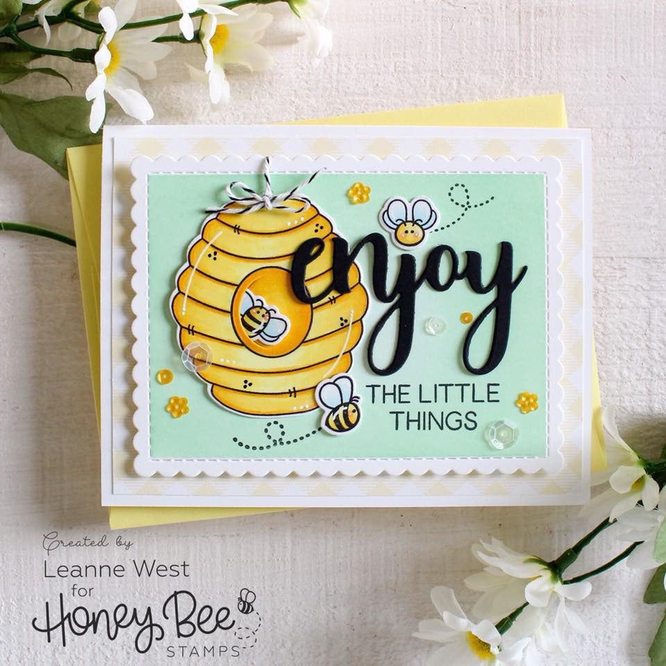 Bee Hive - 3x4 Photopolymer Stamp Set - Honey Bee Stamps