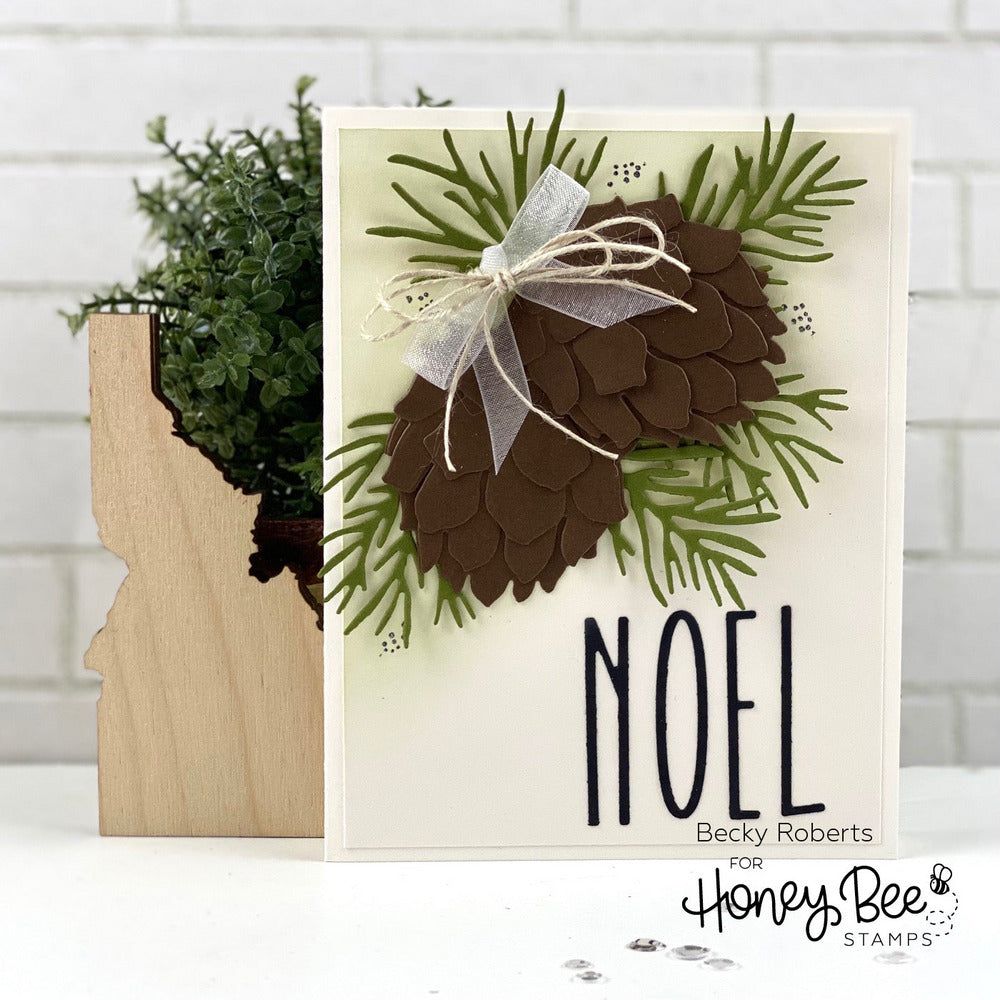 Bee Narrow Uppercase Alpha - Honey Cuts - Stand - Alone Dies - Honey Bee Stamps