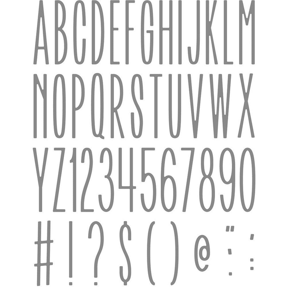 Bee Narrow Uppercase Alpha - Honey Cuts - Stand - Alone Dies - Honey Bee Stamps