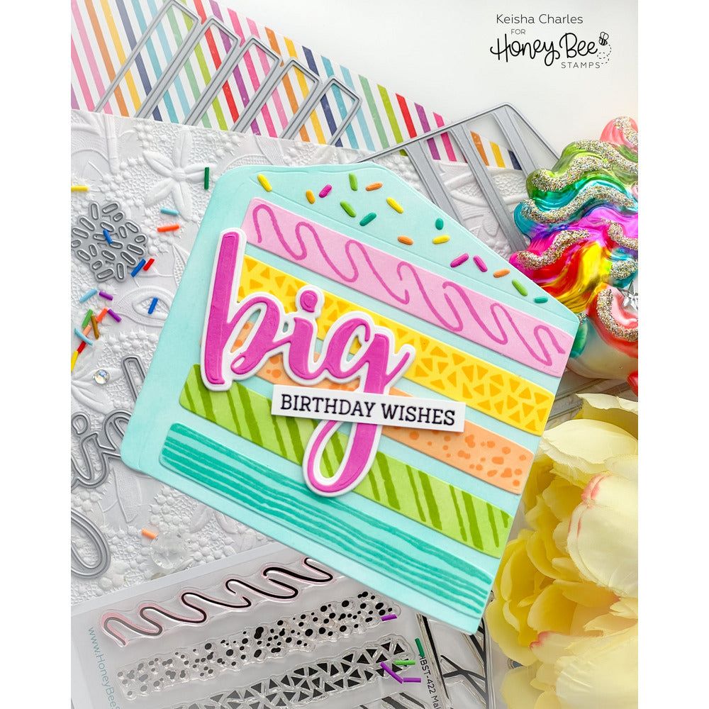 Big Buzzword - 5x5 Photopolymer Stamp Set - Retiring - Honey Bee Stamps