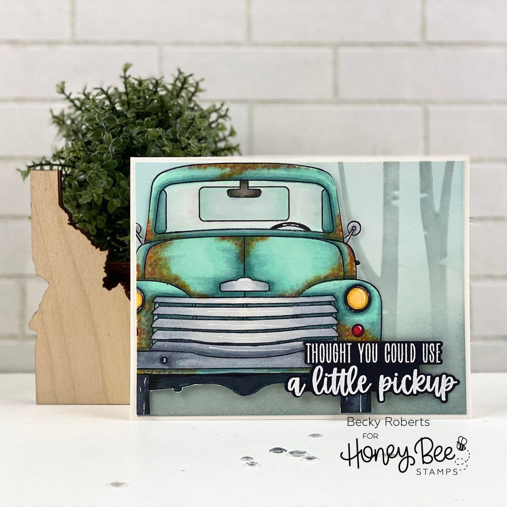 Big Pickup Cab - 6x6 Photopolymer Stamp Set - Honey Bee Stamps