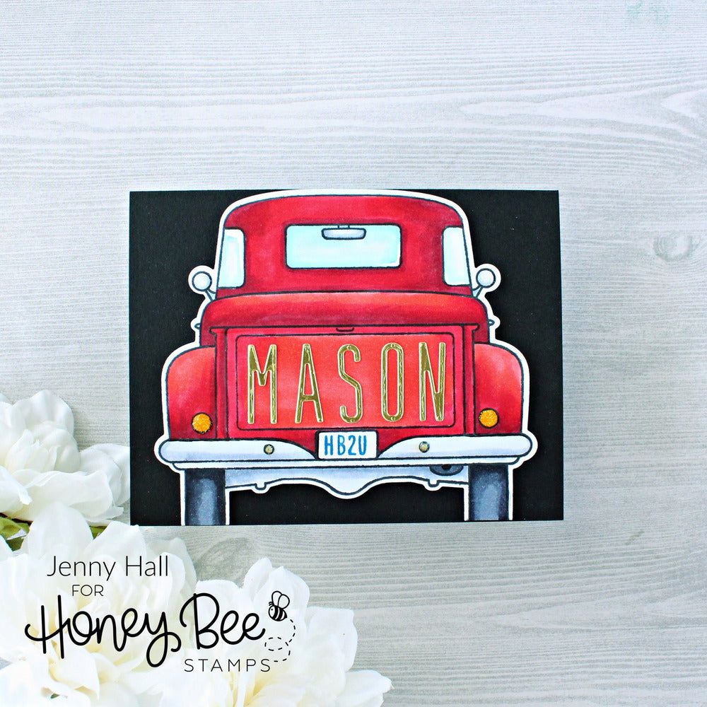 Big Pickup Tailgate - 6x6 Photopolymer Stamp Set - Honey Bee Stamps