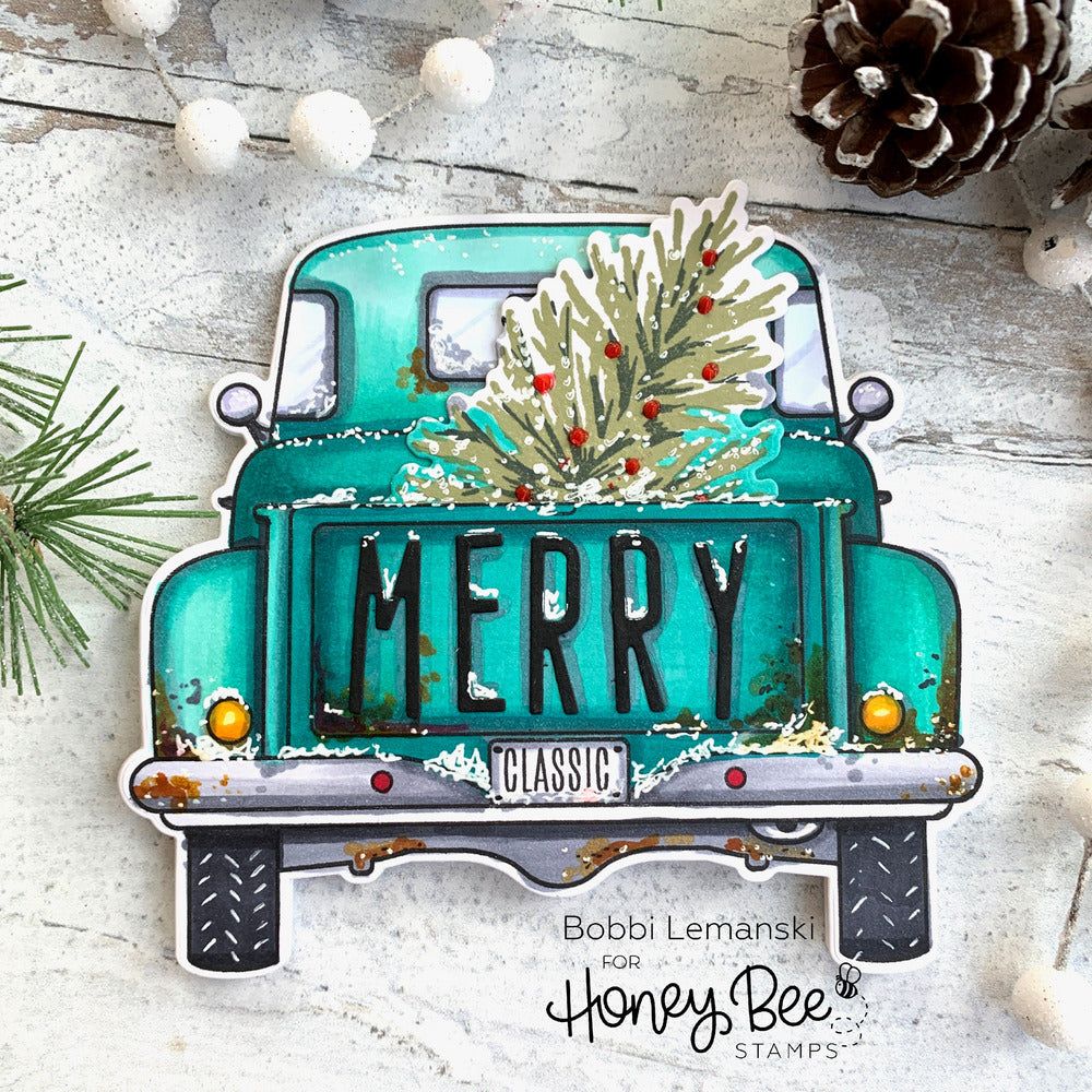 Big Pickup Tailgate - 6x6 Photopolymer Stamp Set - Honey Bee Stamps