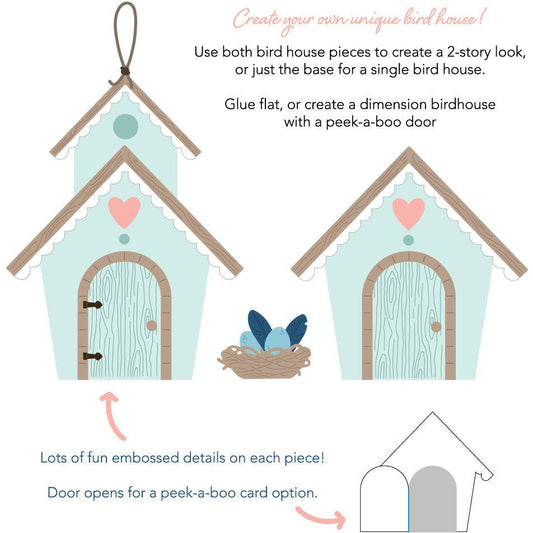 Bird House A2 Card Base - Honey Cuts - Stand - Alone Dies - Honey Bee Stamps