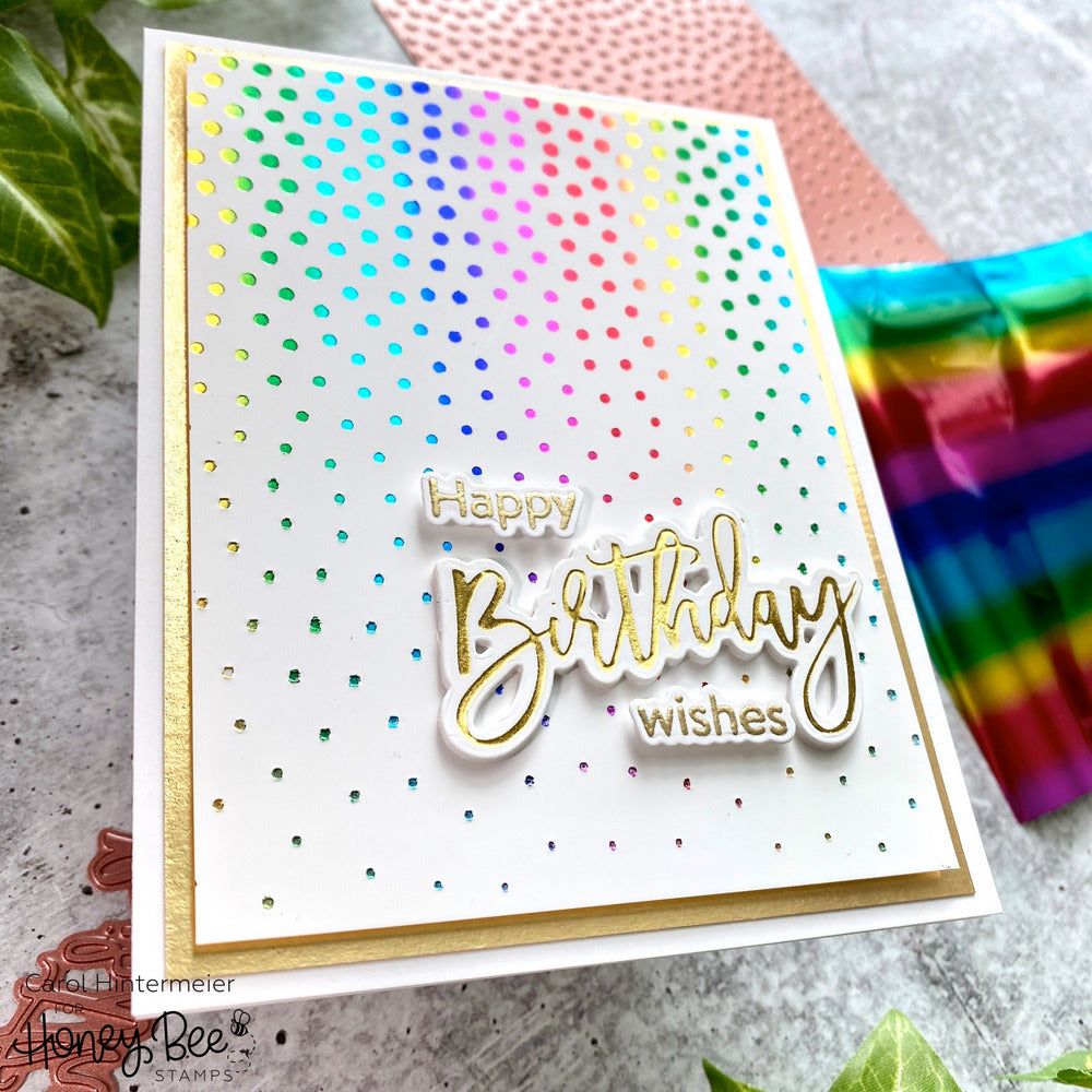 Birthday Wishes - 4x6 Photopolymer Stamp Set - Honey Bee Stamps