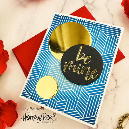 Bitty Buzzwords: Be Mine - 6x6 Photopolymer Stamp Set - Retiring - Honey Bee Stamps