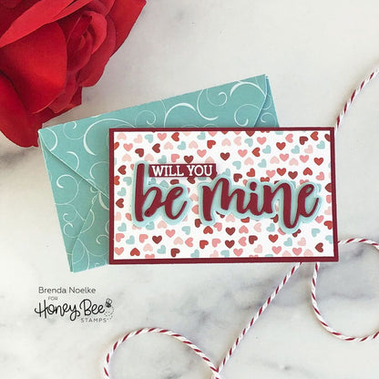 Bitty Buzzwords: Be Mine - 6x6 Photopolymer Stamp Set - Retiring - Honey Bee Stamps